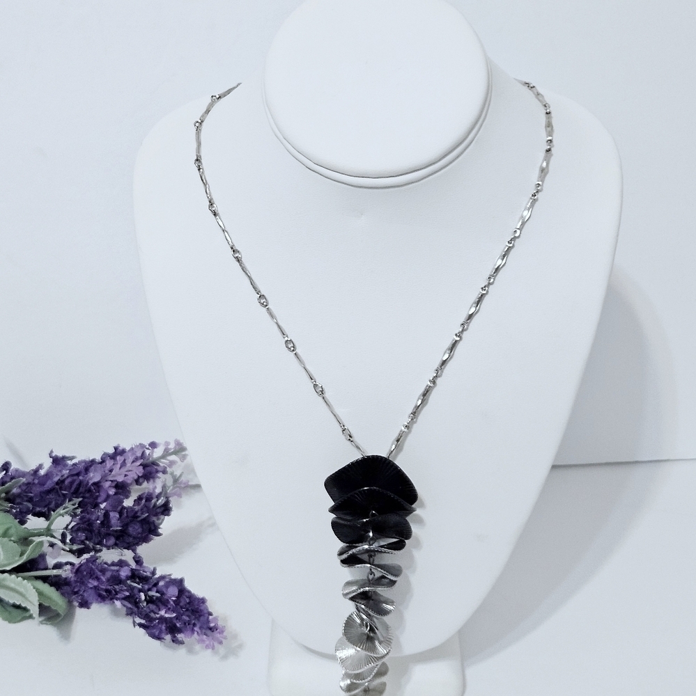 3/$15 Black And Silver Tone Necklace